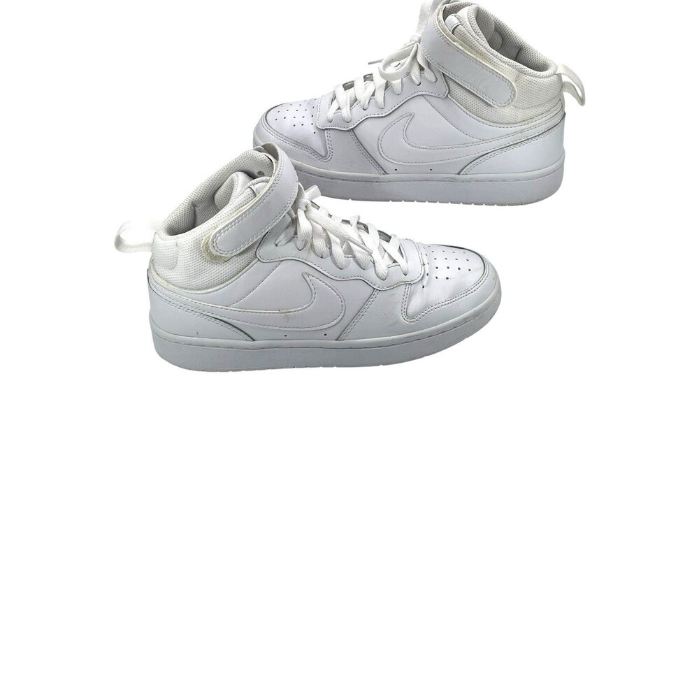 Nike Court Borough Mid 2 Triple White Youth Size 5.5Y CD7782-100 Sneakers